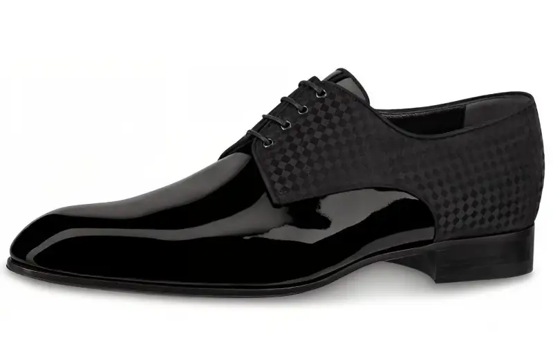 LOUIS VUITTON Solferino Top Grain Cow Leather Casual Shoes Men's Black