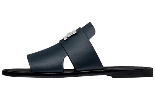 HERMES Arles Stylish Sandal Men's Dark Blue