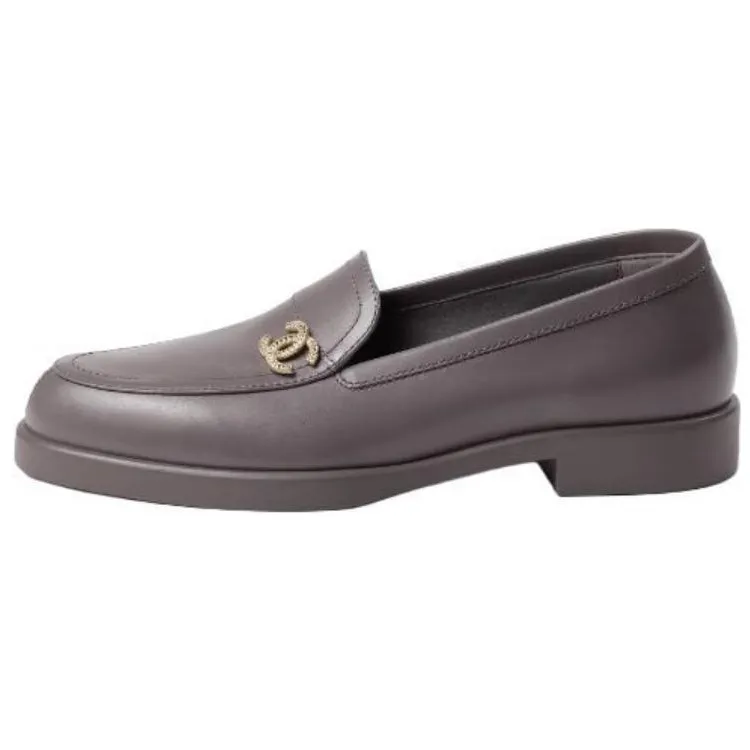 CHANEL 24B Loafers Women's Gray