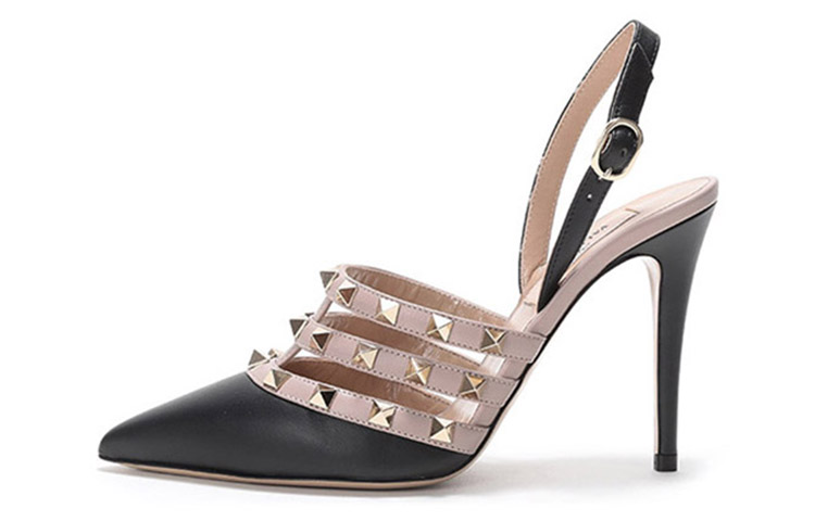 Valentino Rockstud Slim Heel High Heels Women's Black