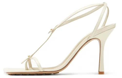 Bottega Veneta Stretch Sheepskin Slim Heel High Heels 9cm Women's Beige