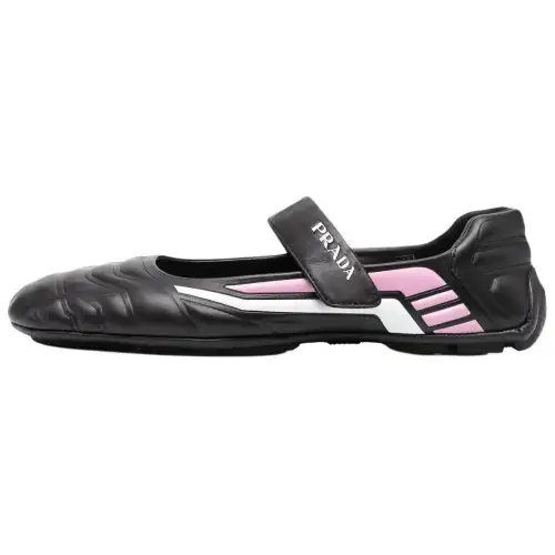 PRADA Flat Women's Casual Shoes Women's Black Pink