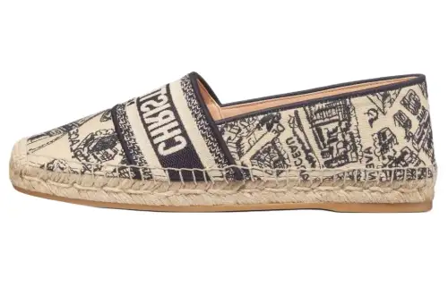 DIOR Granville Fabric Espadrilles Women's Marine Blue