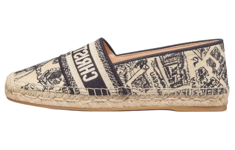 DIOR Granville Fabric Espadrilles Women's Marine Blue