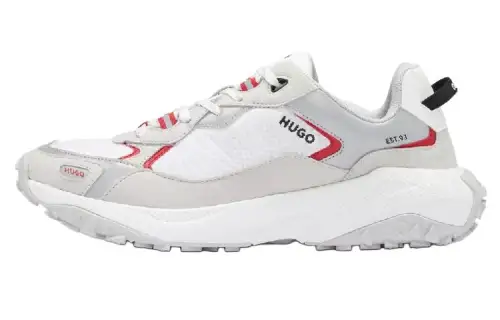 HUGO BOSS Fabric Low top Sports Casual Shoes Men's White Red