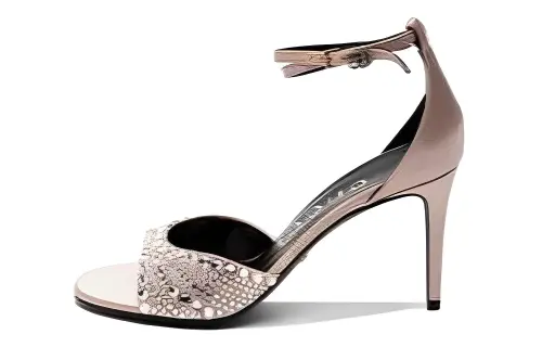 GUCCI Satin One Strap Sandals 8.5cm Women's Pink