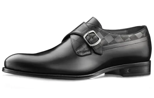 LOUIS VUITTON Haussmann Buckle Shoes 'Black'
