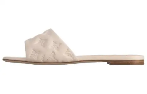 LOUIS VUITTON Revival Quiet Slide Slippers Women's Beige