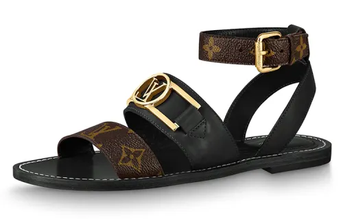 LOUIS VUITTON LV Academy One Strap Sandals Women's Black