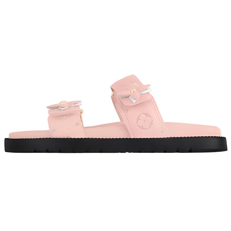 LOUIS VUITTON Sunset Slide Slippers Women's Pink