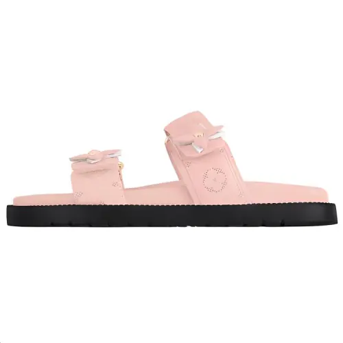 LOUIS VUITTON Sunset Slide Slippers Women's Pink