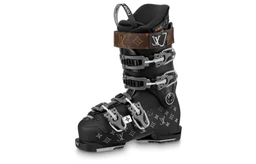 LOUIS VUITTON Slalom Buckle Crew Ski Boots Women's Black