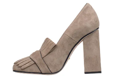 GUCCI Fashion Chunky Heel High Heels Women's Gray