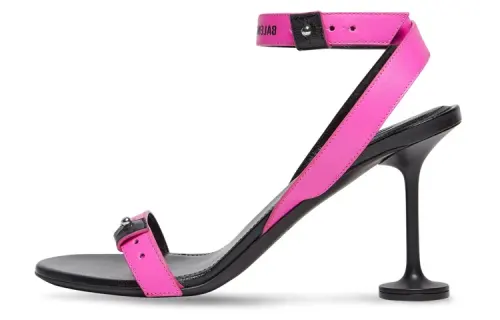 Balenciaga Afterhour Buckle One Strap Sandals 9cm Women's Pink