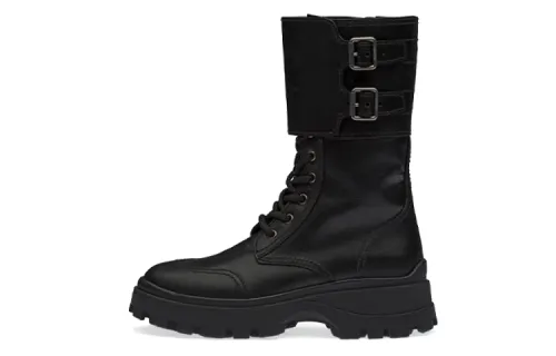 MIU MIU Leather Knee high Boots Women's Black