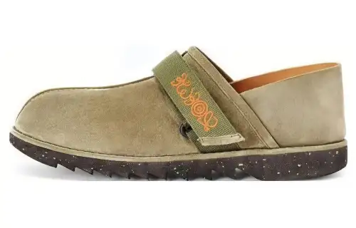 LOEWE Leather Casual Shoes Men's Brown Green