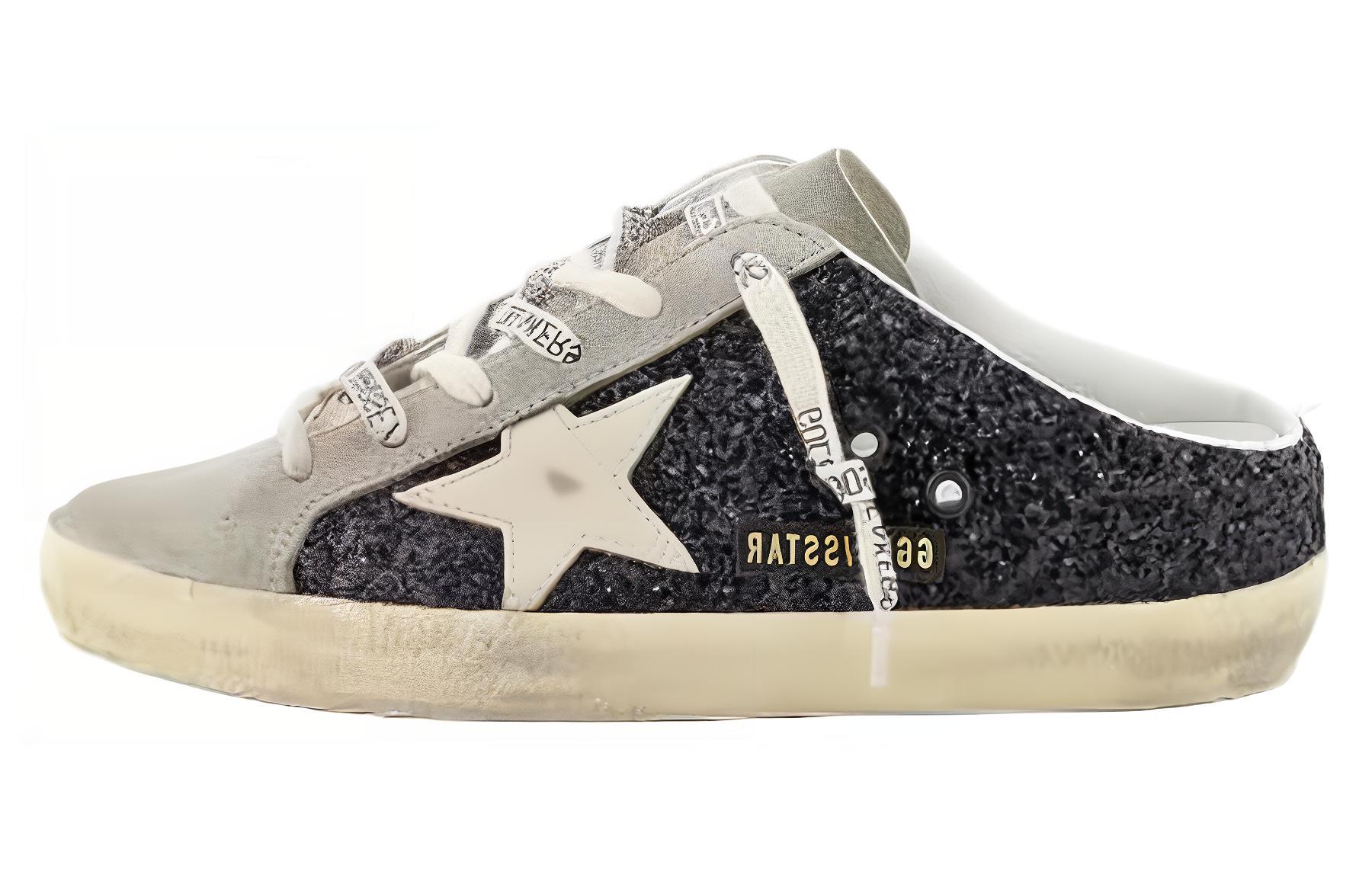 Golden Goose Super Star Sabot Closed Toe Slippers Women's Black Gray