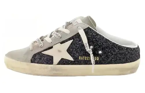 Golden Goose Super Star Sabot Closed Toe Slippers Women's Black Gray