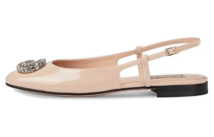 GUCCI Double G Patent Ballerina Shoes