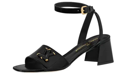 LOUIS VUITTON Shake One Strap Sandals Women's Black
