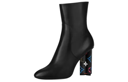 LOUIS VUITTON Silhouette Ankle Boots Women's Black