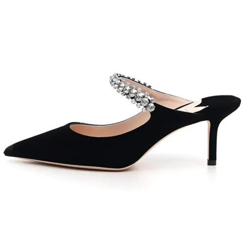Jimmy Choo Bing 65 calfskin high heels women's black