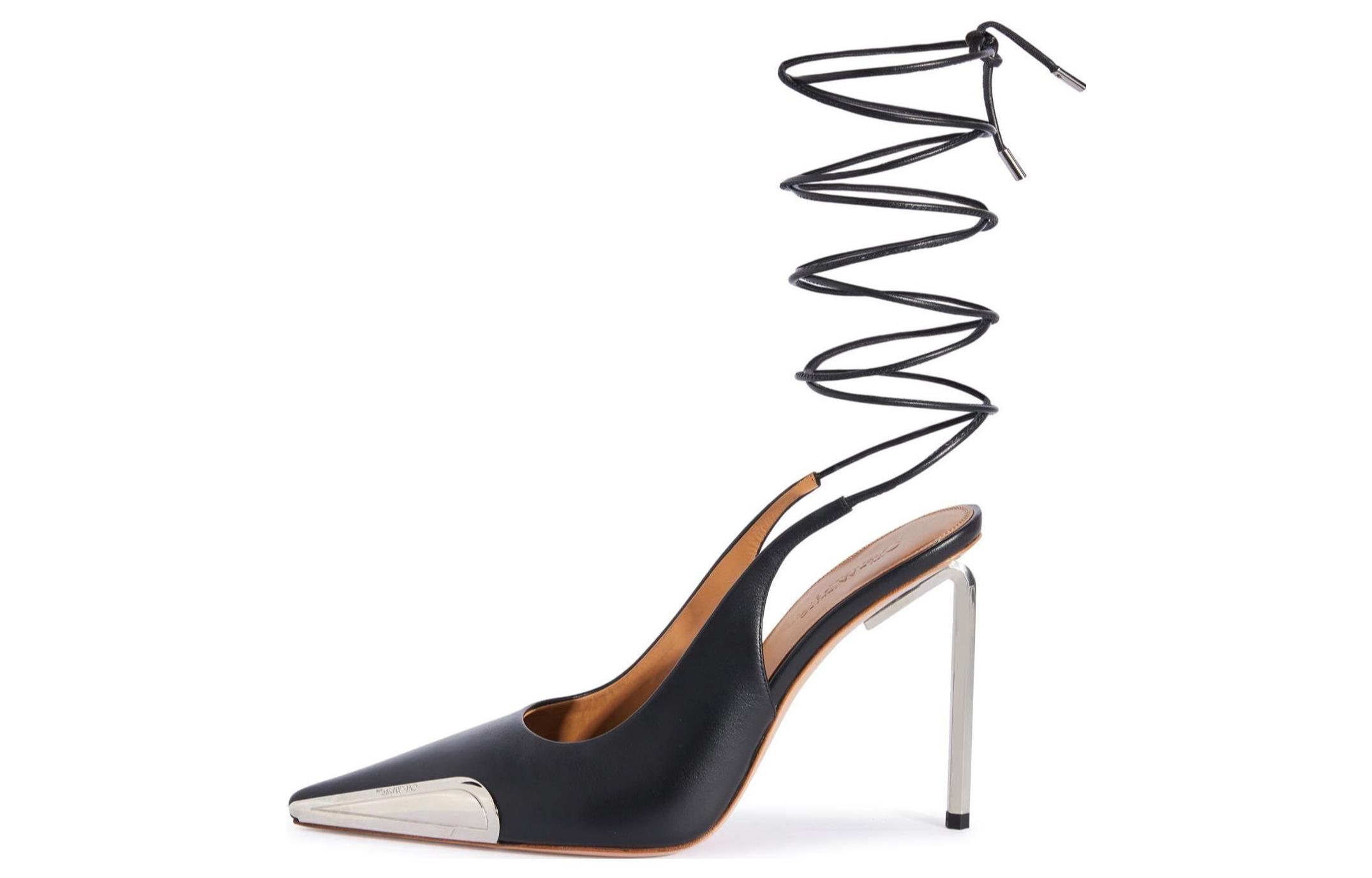 OFF-WHITE Allenframe Lace-up Leather Pumps