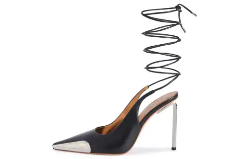 OFF-WHITE Allenframe Lace-up Leather Pumps