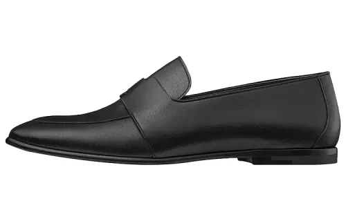 HERMES Ancora Sheepskin Women's Casual Shoes Women's Black
