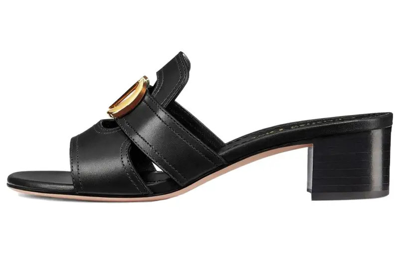 DIOR 30 Montaigne Stylish Sandal 5cm Women's Black