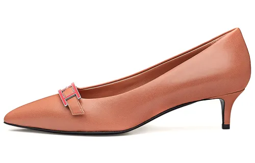 HERMES Blush 40 Fashion Slim Heel High Heels Women's Sunlit Pink