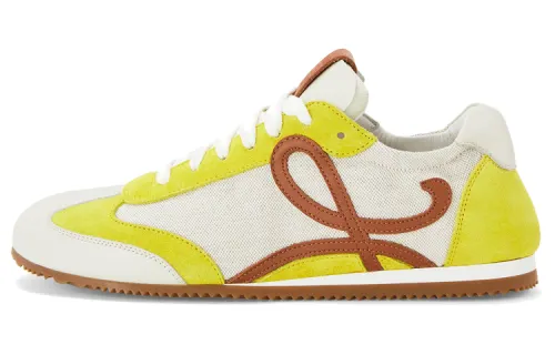 LOEWE Comfort Cow Leather Low top Casual Shoes Women's Yellow