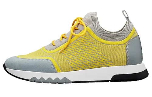 HERMES Addict Sneaker Fabric Cushioning Low top Casual Shoes Women's Lemon