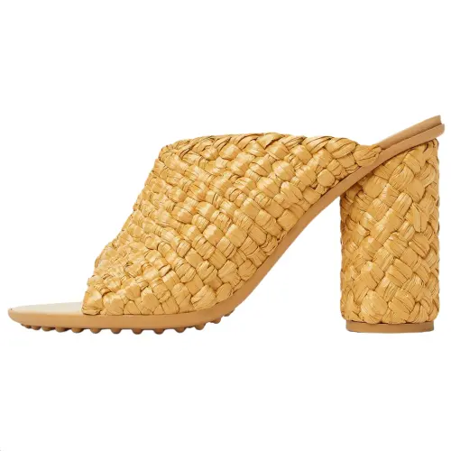 Bottega Veneta Atomic Slide Slippers 9cm Women's Yellow