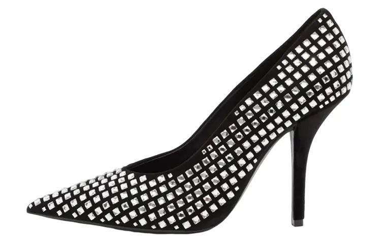 Burberry Leather Slim Heel High Heels Women's Black
