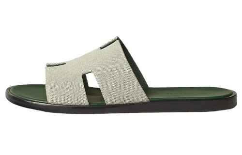 HERMES Slide Slippers Men's Green