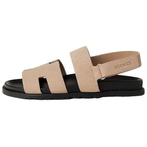 HERMES Genius Beach Sandals Men's Brown