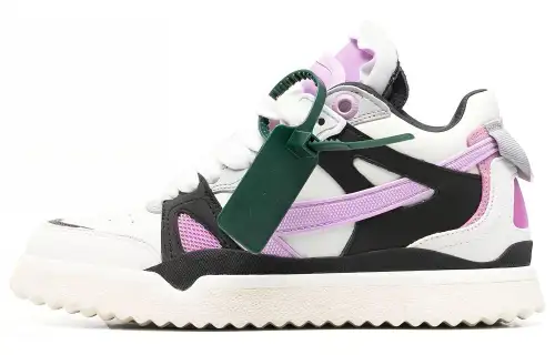 OFF WHITE Out Of Office Leather Stylish Skateboarding Shoes Women's White