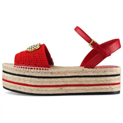 GUCCI Lilibeth One Strap Sandals Women's Red