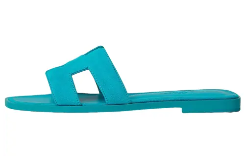 HERMES Oran Slide Slippers Women's Blue