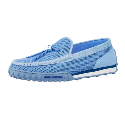 LOUIS VUITTON Gommino Loafers Men's Blue