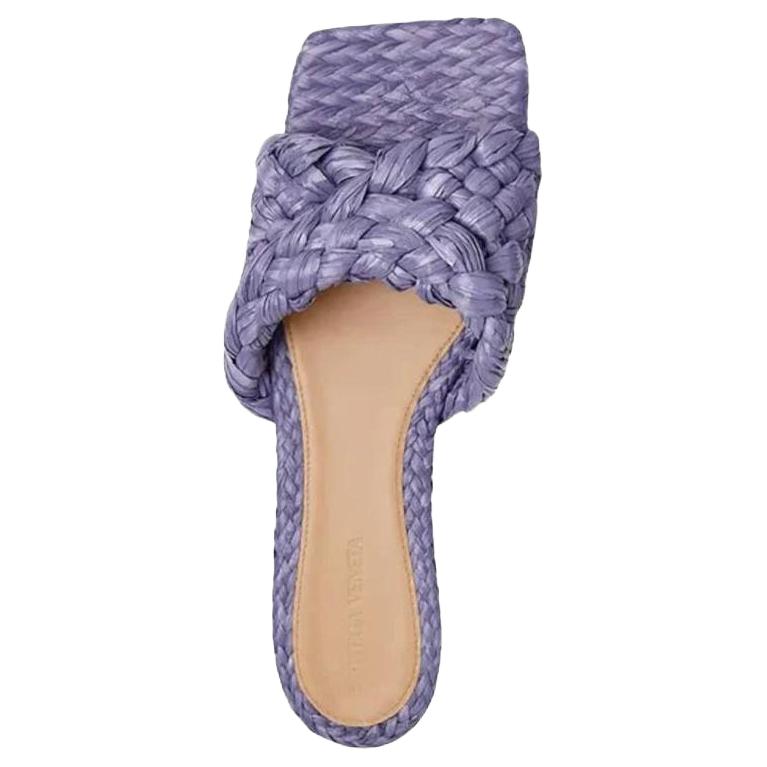 Bottega Veneta Stretch Slide Slippers Women's Purple