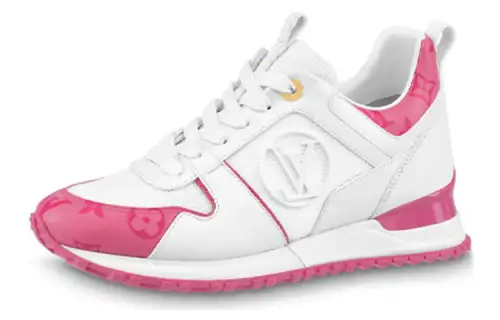 LOUIS VUITTON Run Away Sneakers 'White Side Logo With Pink Monogram' Women's