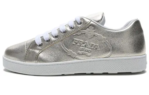 PRADA Low top Stylish Skateboarding Shoes Women's Gold
