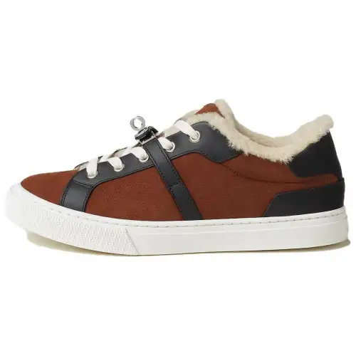 HERMES Day Low top Skateboard Shoes Women's Brown