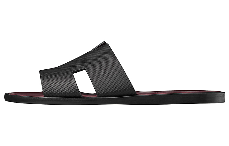 HERMES Izmir Slide Slippers Men's Black Red