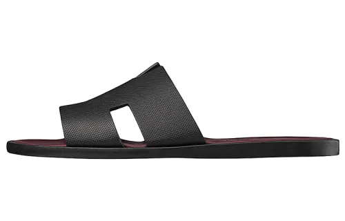 HERMES Izmir Slide Slippers Men's Black Red