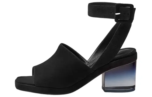 HERMES Flirt One Strap Sandals 6CM Women's Black