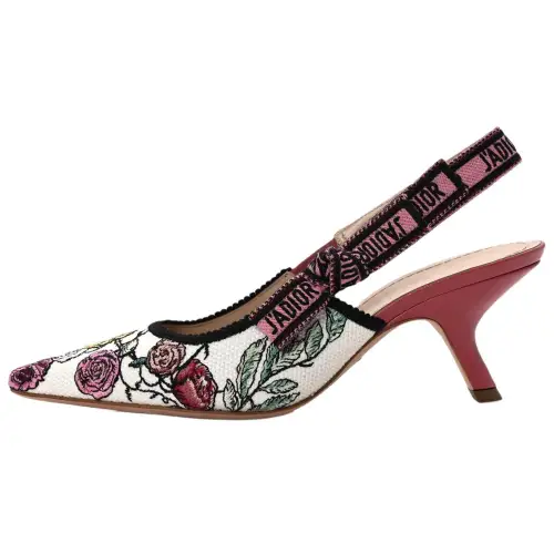DIOR J'Adior Slim Heel High Heels 5CM Women's White Pink