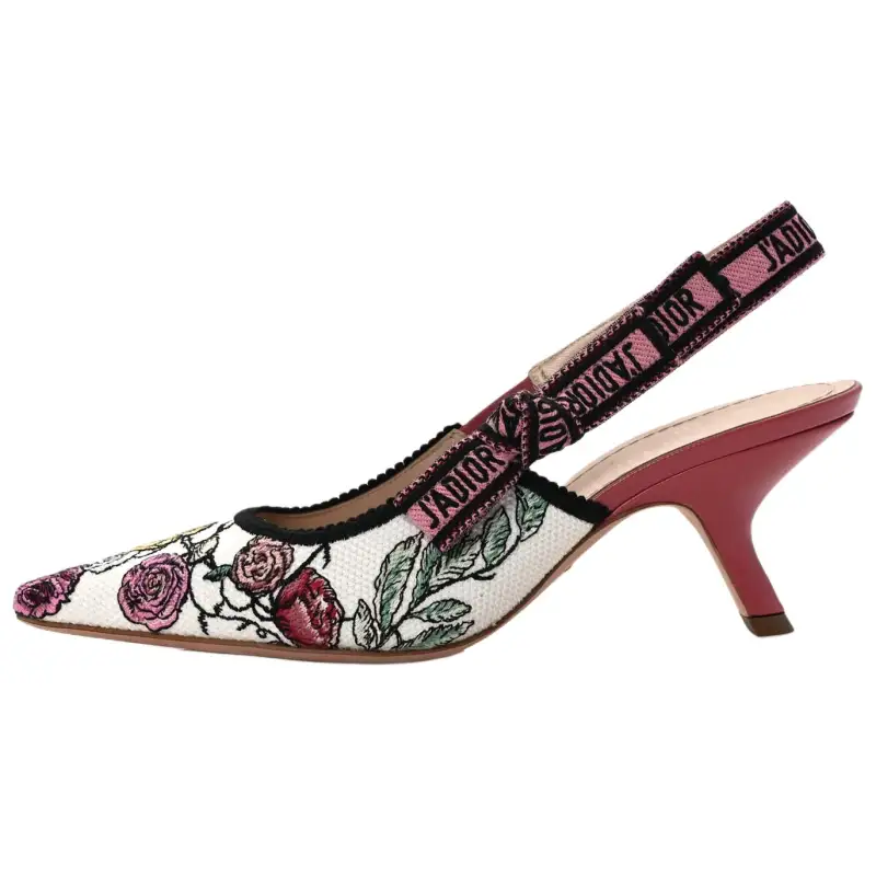 DIOR J'Adior Slim Heel High Heels 5CM Women's White Pink